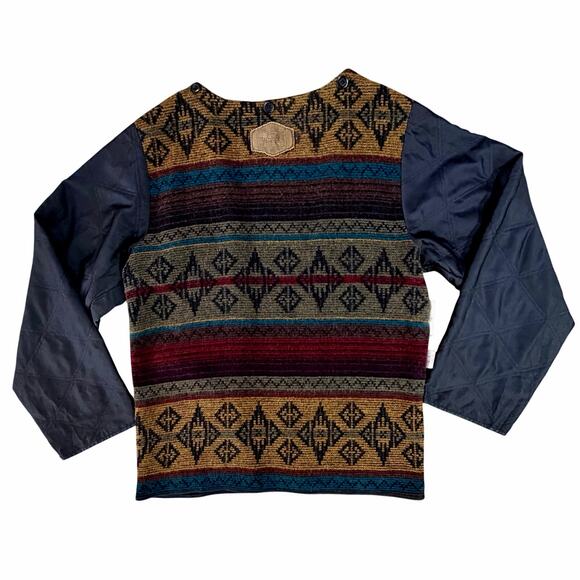 VTG Woolrich Field Barn Jacket Wool Liner Aztec Southwestern USA Women SZ Large - Picture 4 of 16